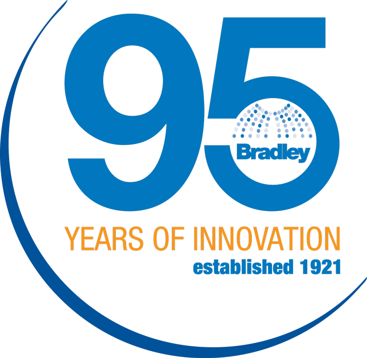 Bradley Coporation 95th year logo